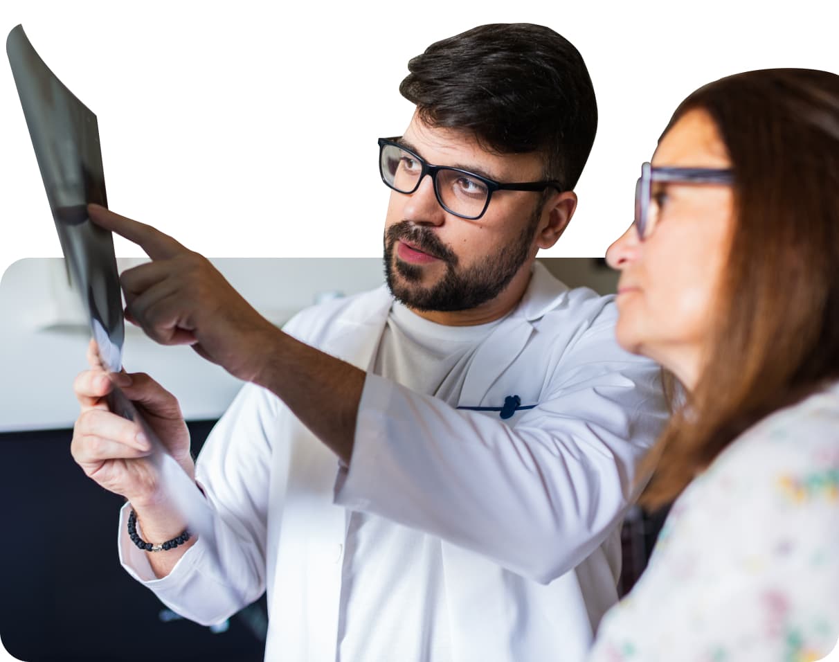 Doctor and patient discussing MOTUS options